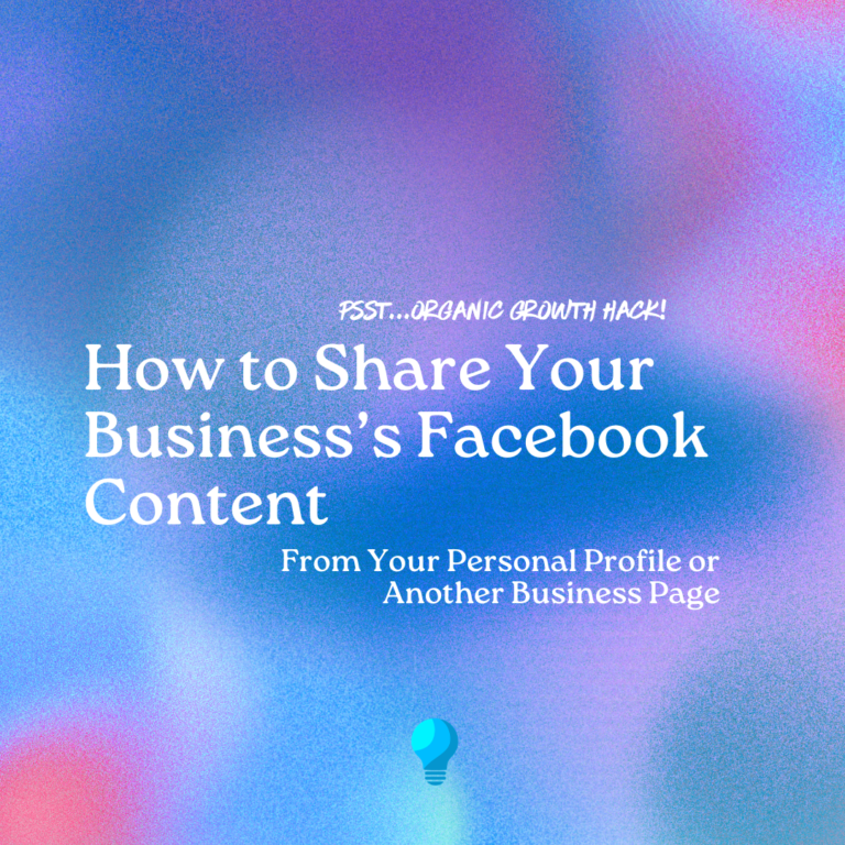 How to Share Your Business Facebook Content