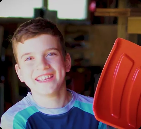 A smiling young boy