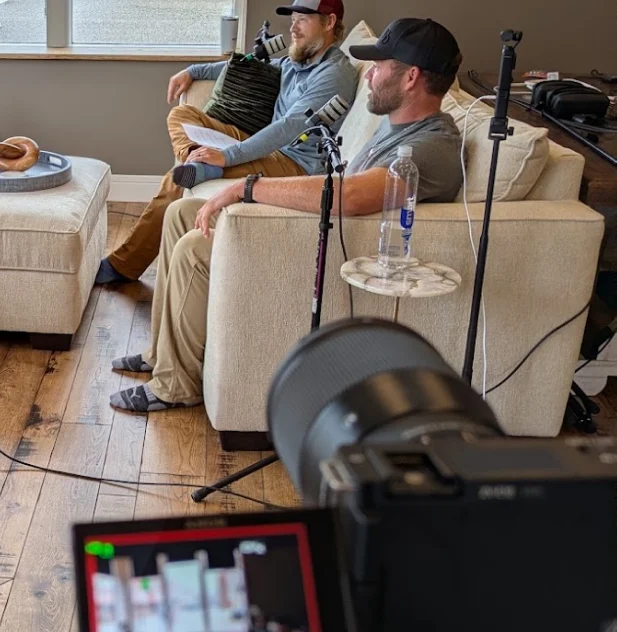 A ministry leader being interviewed on camera at home