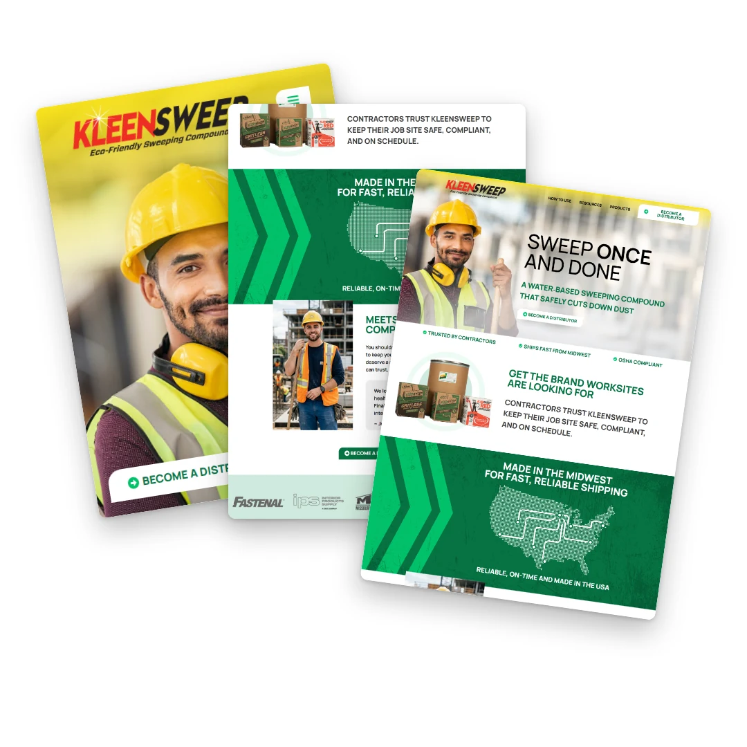 KleenSweep new website pages