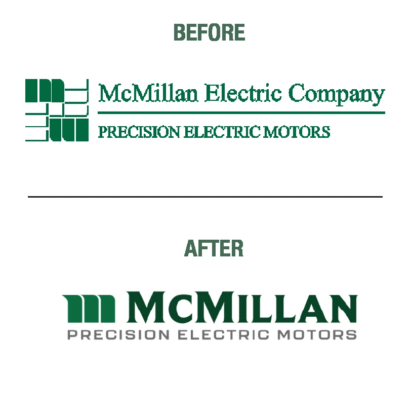 McMillan old logo vs new logo